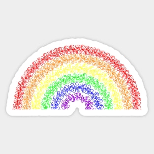 Rainbow Zendoodle Sticker